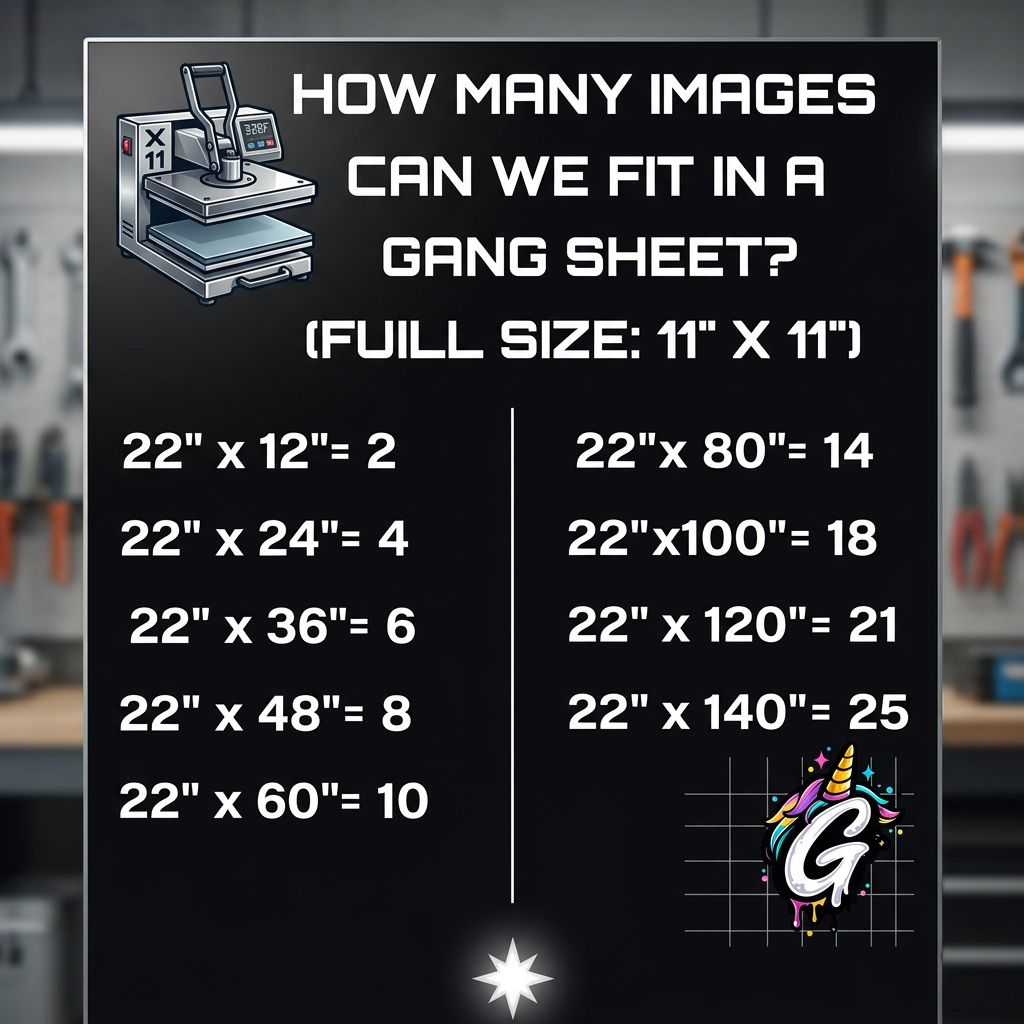 Build UV DTF Gang Sheet