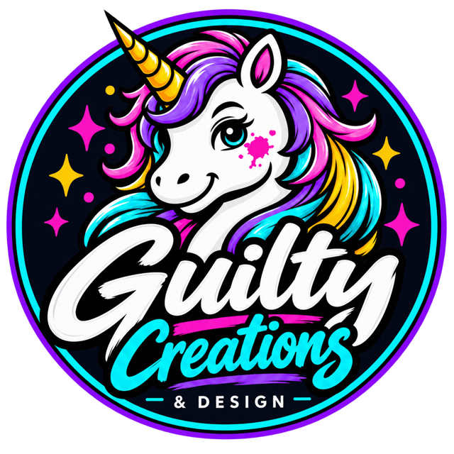 GuiltyCreations & Design unicorn logo